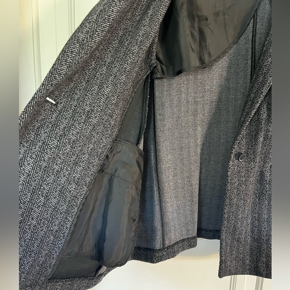 Old Navy Herringbone Blazer Women’s XL – Stretchy Black Gray One-Button Jacket - Picture 7 of 11